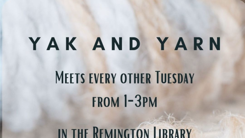 Yak and Yarn - Remington Carpenter Twp. Library - Remington Public Library, 105 N Ohio St, Remington, IN 47977, USA