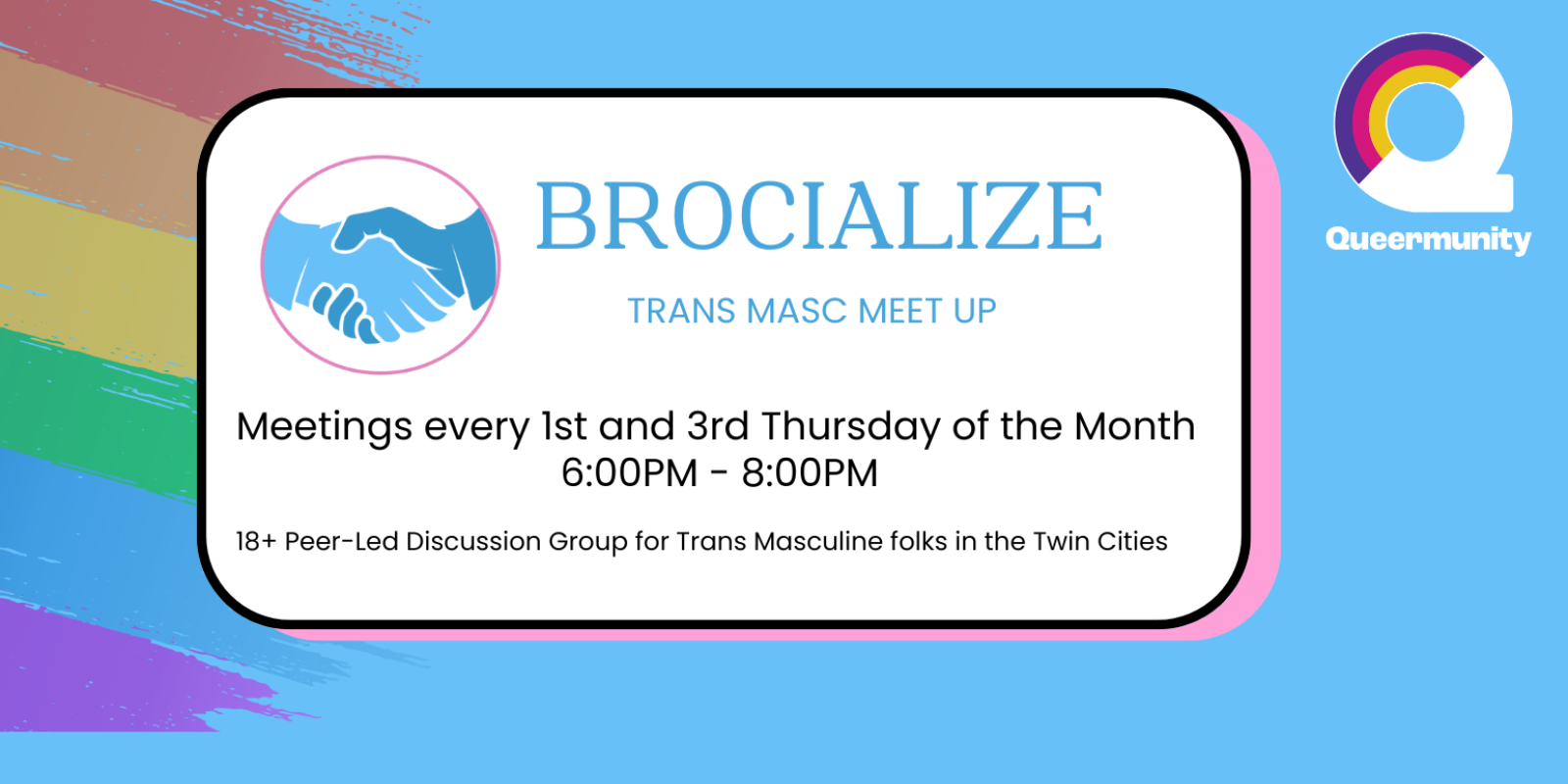 Brocialize: Trans Masc Meet up - Queermunity MN - 3036 Hennepin Ave, Minneapolis, MN 55408, USA