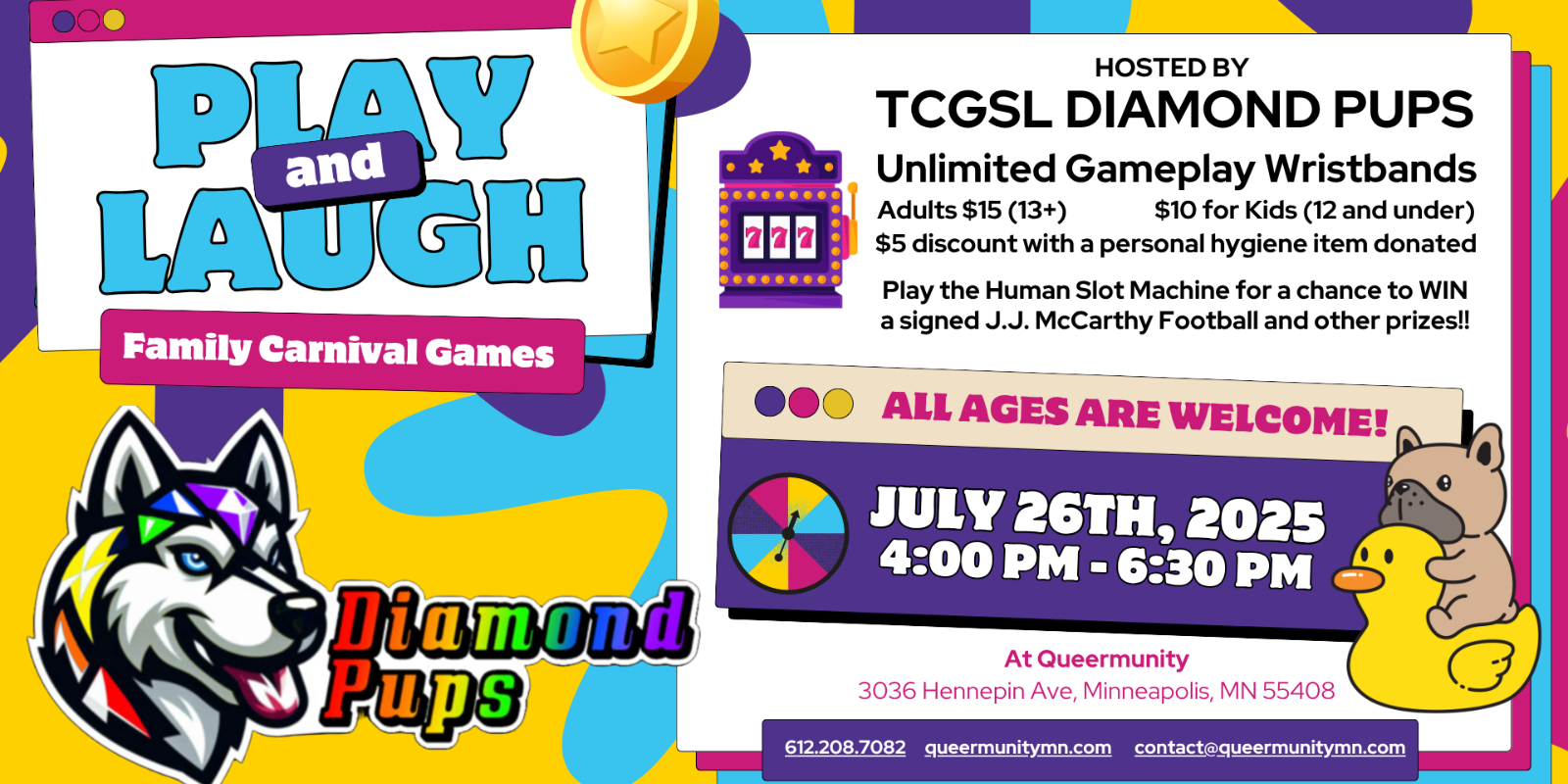 TCGSL Diamond Pups Family Carnival - Queermunity MN - 3036 Hennepin Ave, Minneapolis, MN 55408, USA
