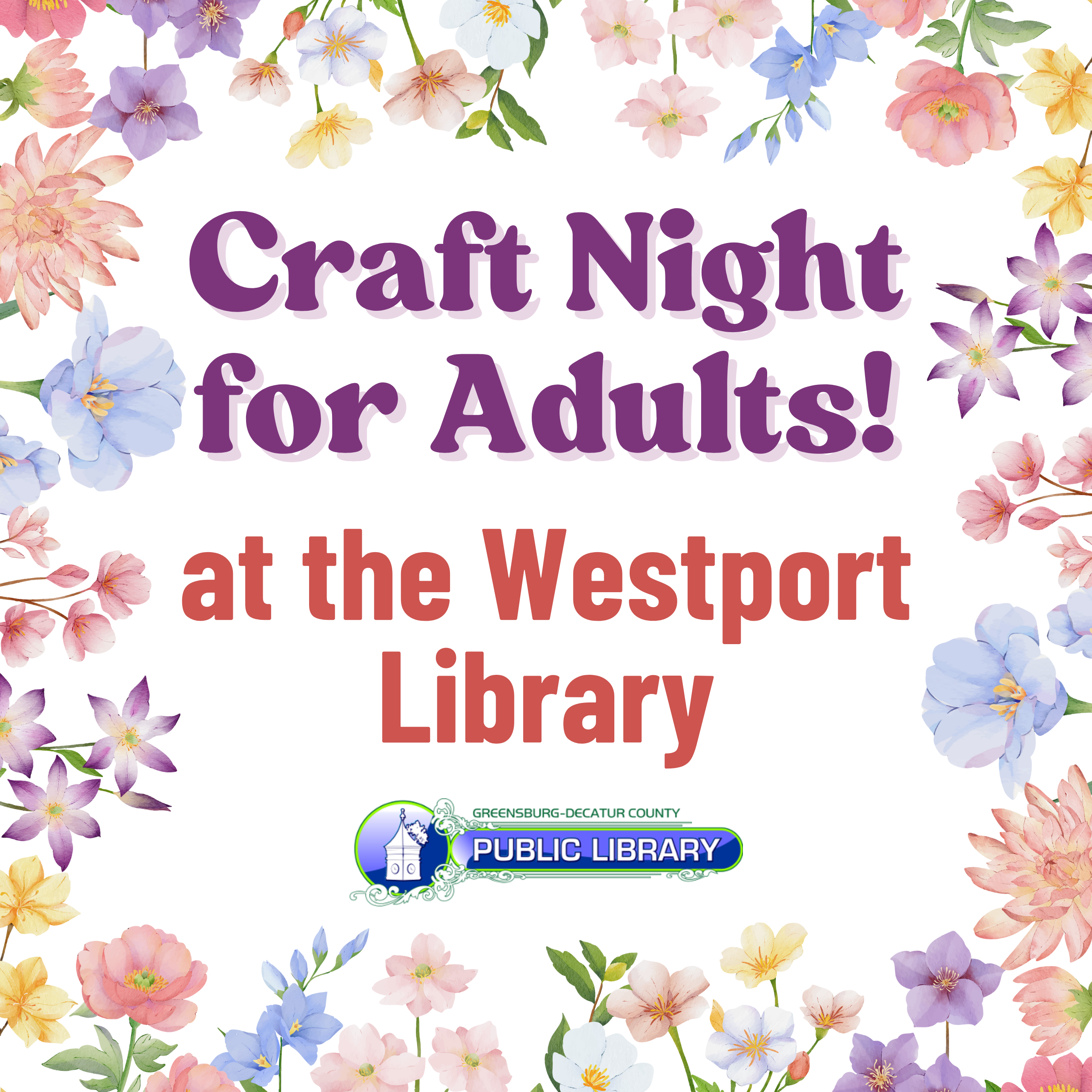 Craft Night for Adults at Westport - Painted Woven Placemats - Greensburg Decatur Co Pub Library - 1110 E Main St, Greensburg, IN 47240, USA