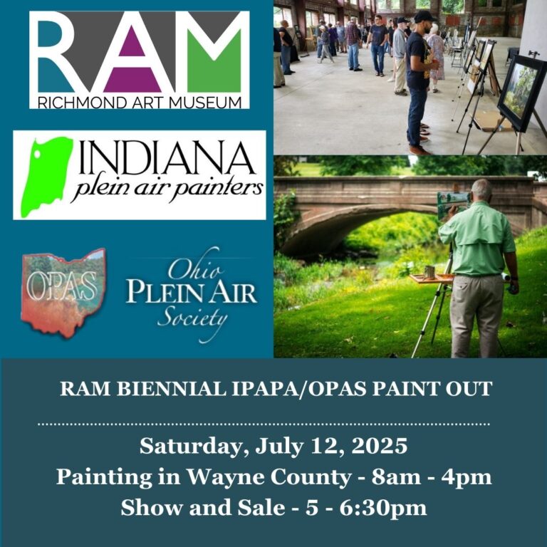 RAM BIENNEIAL IPAPA/OPAS PAINT OUT - Richmond Art Museum - 350 Hub Etchison Pkwy, Richmond, IN 47374, USA